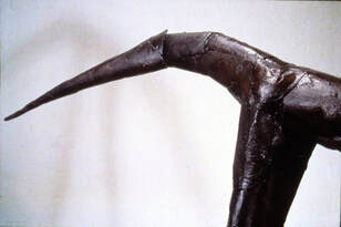 Aluminum sculpture detail, anteater