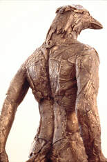 Cast bronze sculpture birdwoman
